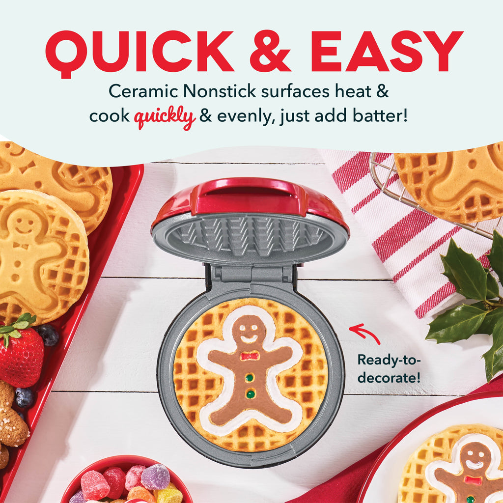 Gingerbread Man Mini Waffle Maker