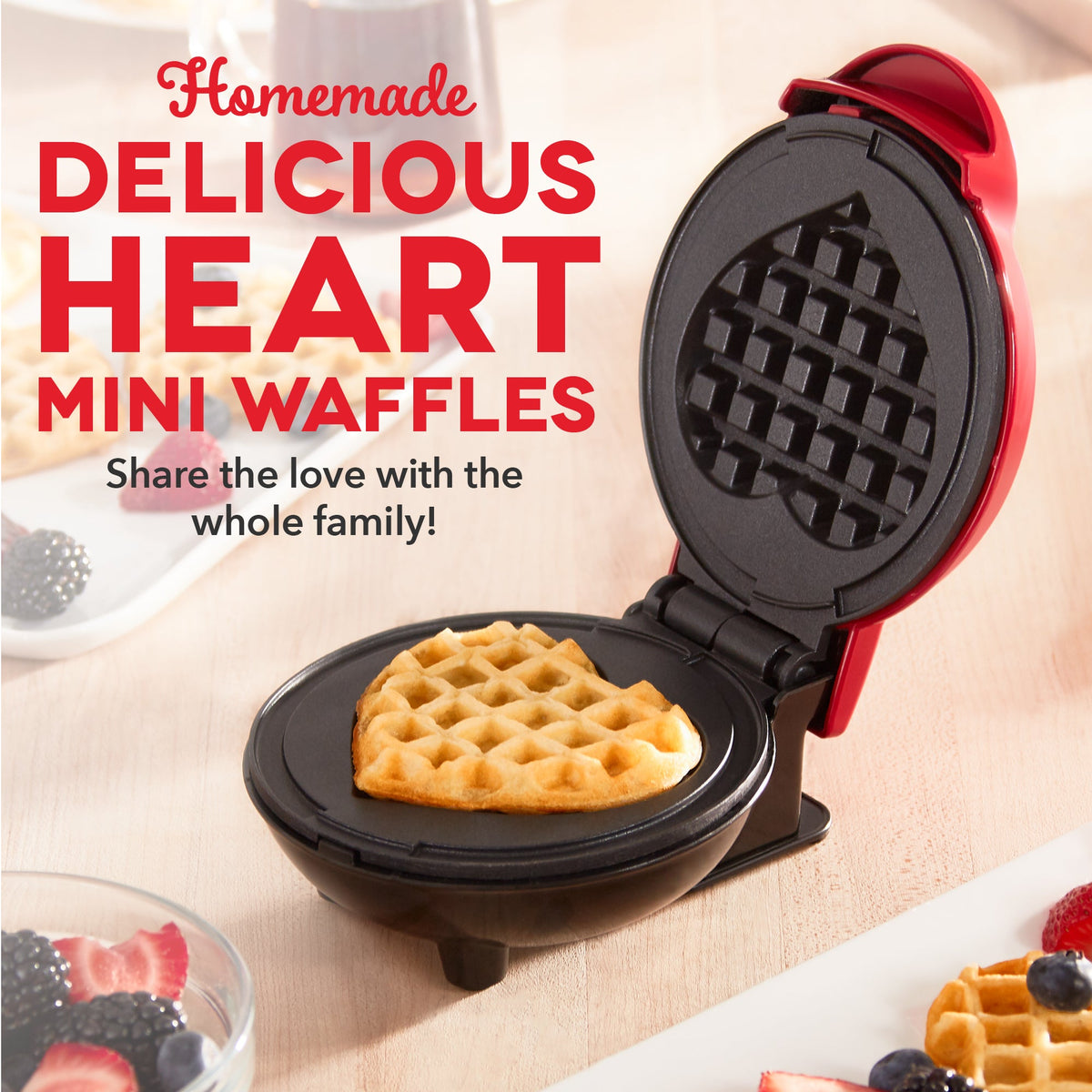 Heart Mini Waffle Maker