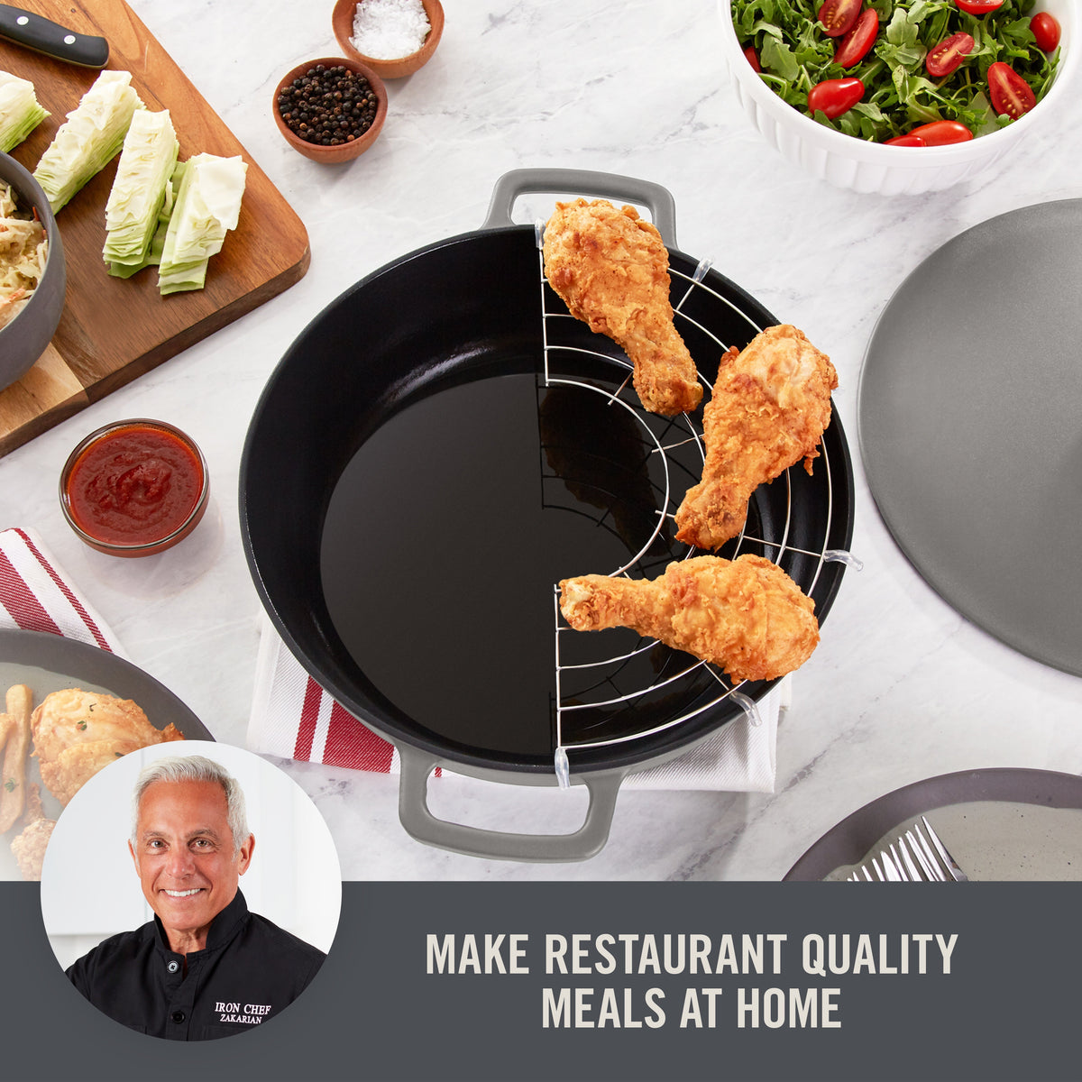 4.5 Qt. Nonstick Cast Iron Braiser
