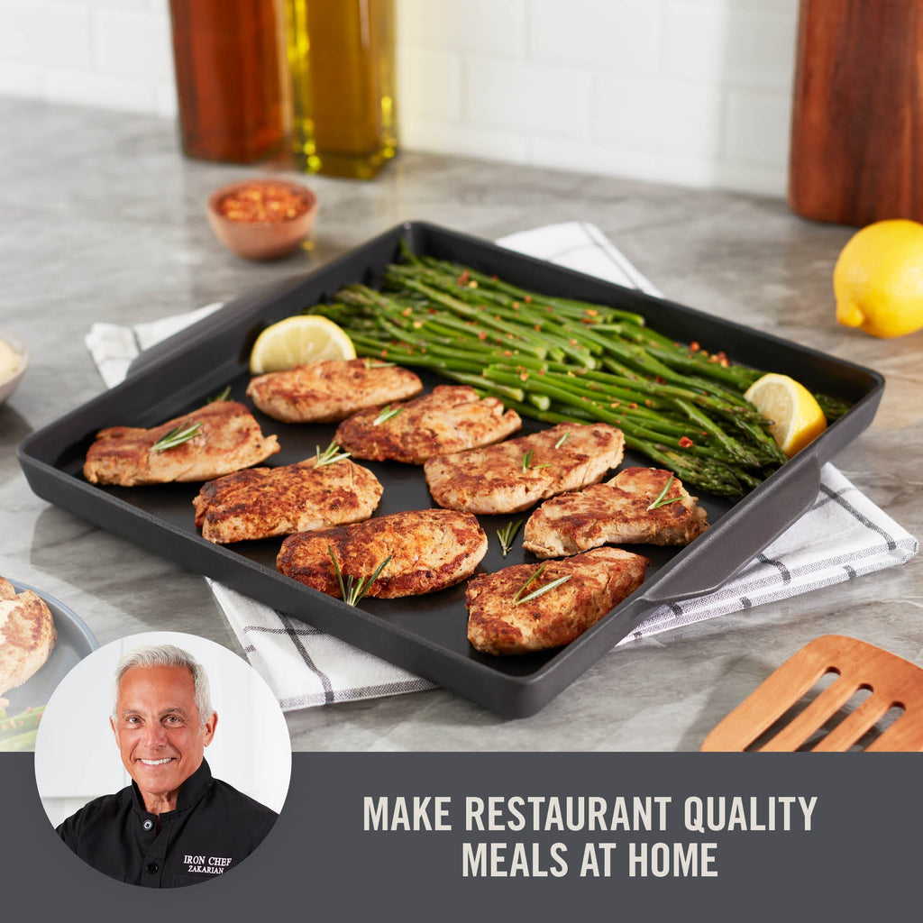 12"x12" Nonstick Cast Iron Grill Topper